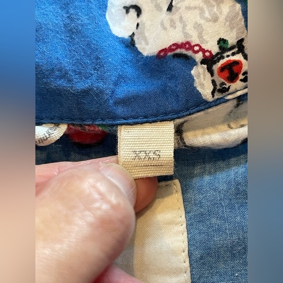 Printfresh Blue Long Pajama Set Dog Pattern, Anthropologie, Organic Cotton, XXS - Picture 7 of 16